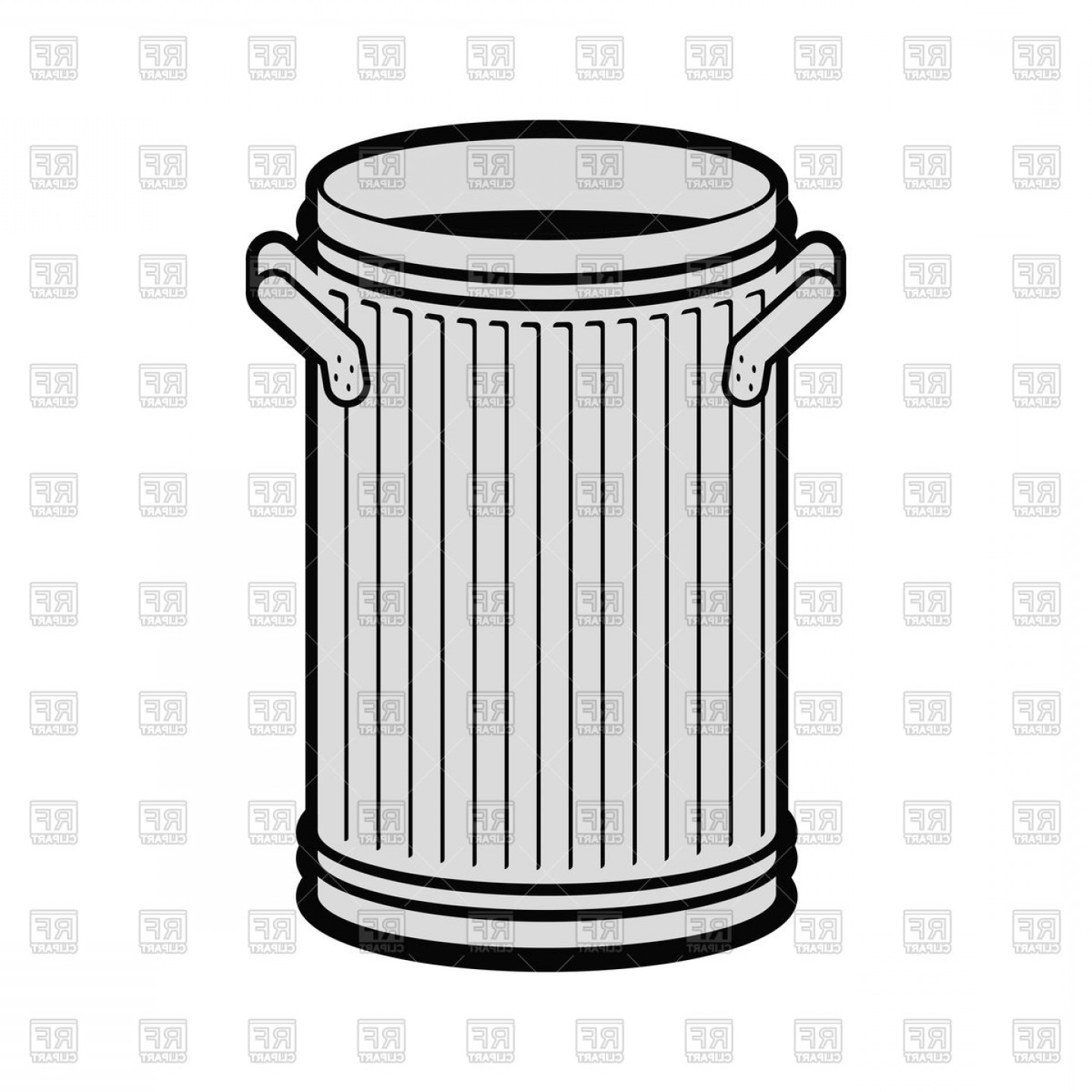 1440x1440 Empty Trash Can Isolated Vector Clipart Catchsplace