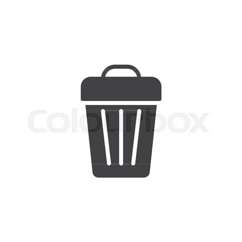 800x800 Trash Can Vector Icon Filled Flat Stock Vector Colourbox