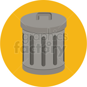 300x300 Trash Can Vector Flat Icon Clipart With Circle Background Clipart