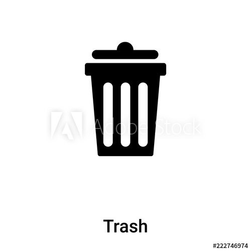 500x500 Trash Icon Vector Isolated On White Background, Logo Concept