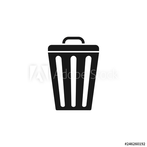 500x500 Trash Can Icon Vector, Bin, Trash Icon, Bin, Trash