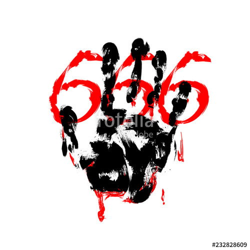 Handprint Trash Polka Style Tattoo Template Stock Image 500x500 Handprint Trash Polka Style Tattoo Template Stock Image