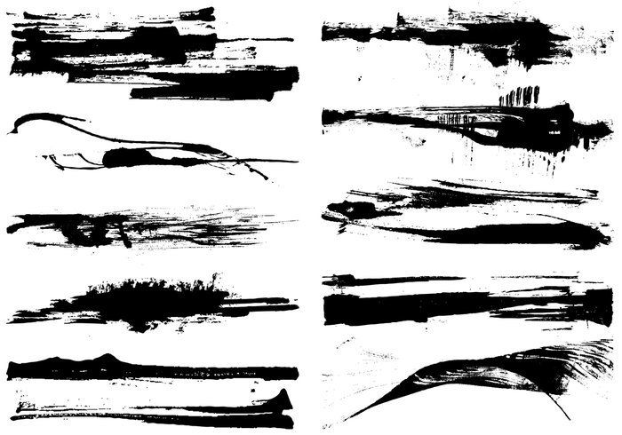 Dry Grunge Paint Stroke Vector Pack 700x490 Dry Grunge Paint Stroke Vector Pack