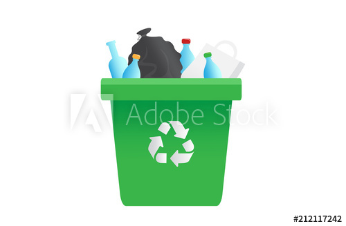 Recycling Garbage Can, Ecology Symbol Trash Vector Illustration 500x327 Recycling Garbage Can, Ecology Symbol Trash Vector Illustration