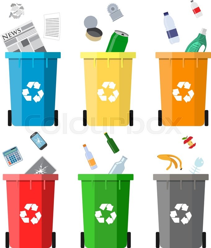 Waste Management Concept Waste Stock Vector Colourbox 681x800 Waste Management Concept Waste Stock Vector Colourbox