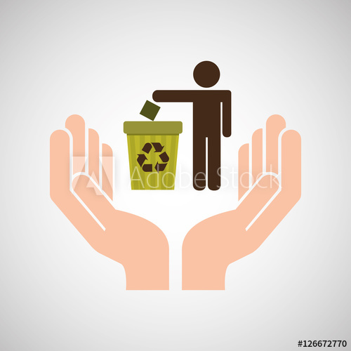 Hands Care Environment Recycle Trash Vector Illustration 500x500 Hands Care Environment Recycle Trash Vector Illustration