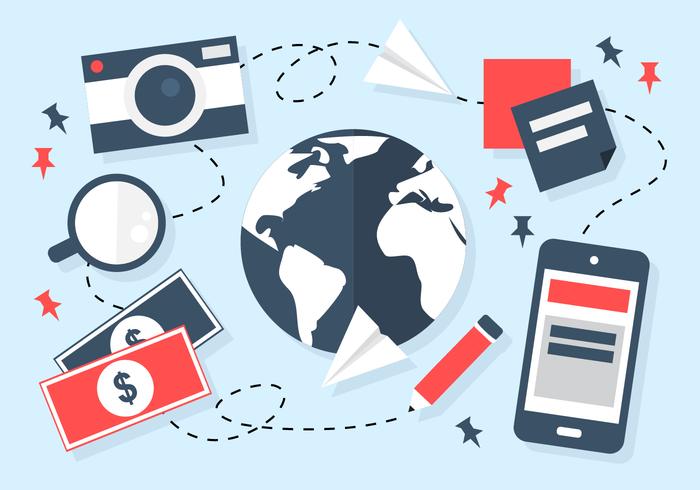 700x490 Free Business Travel Background Vector