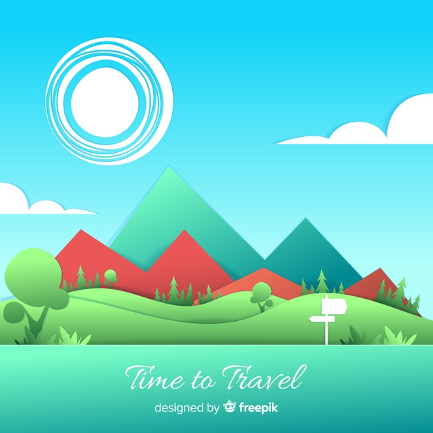 626x626 Paper Art Travel Background Free Vector