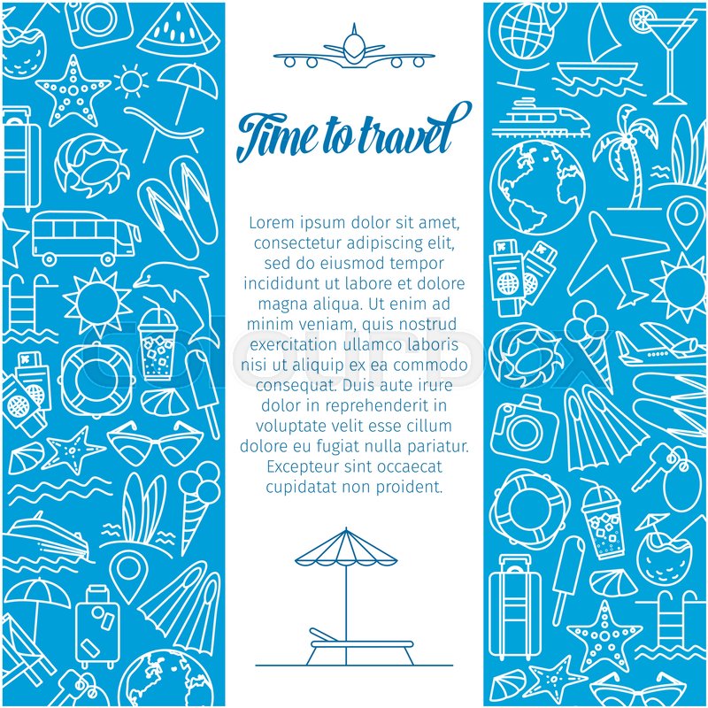 800x800 Time To Travel Background World Stock Vector Colourbox