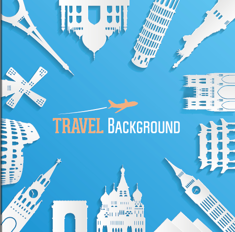 477x472 Classic Buildings With Travel Background Vector Free Download