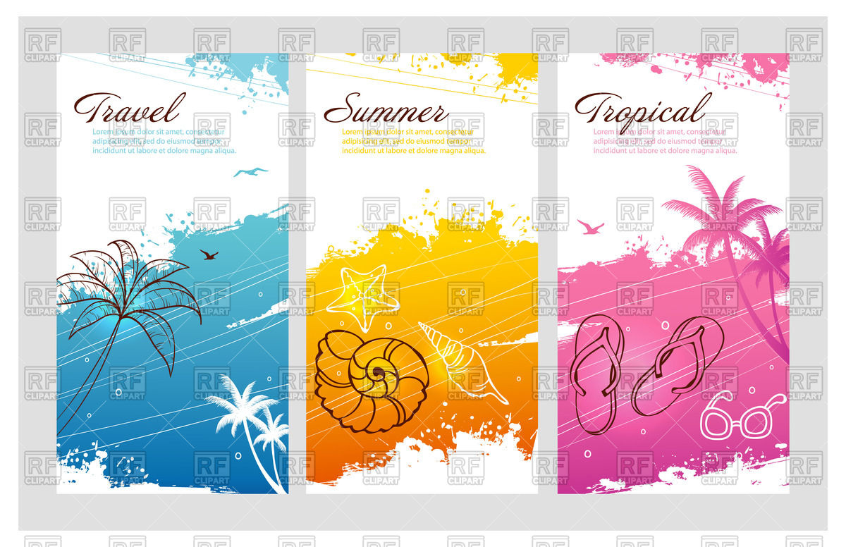 1200x776 Colorful Summer, Travel And Tropical Background Vector Image