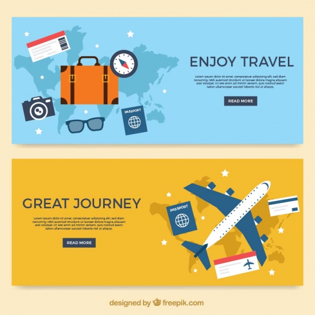 Travel Banner Vector at Vectorified.com | Collection of Travel Banner ...