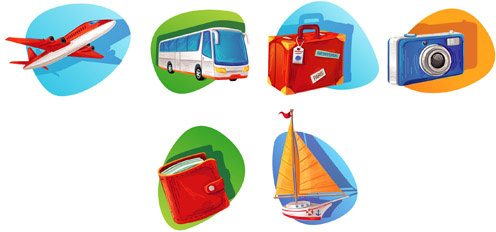 496x232 Free Vector Travel Icons Free Vector Download