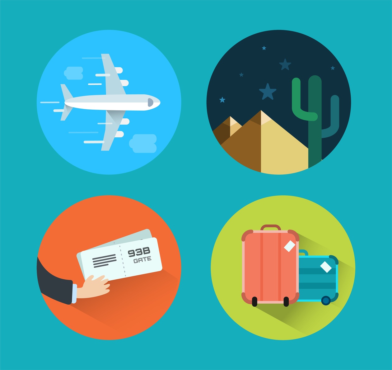 1260x1188 Travel Icons For Design Vector Illustration