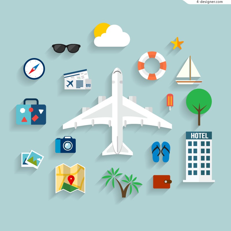 800x800 Designer Exquisite Design Vacation Travel Icon Vector Material