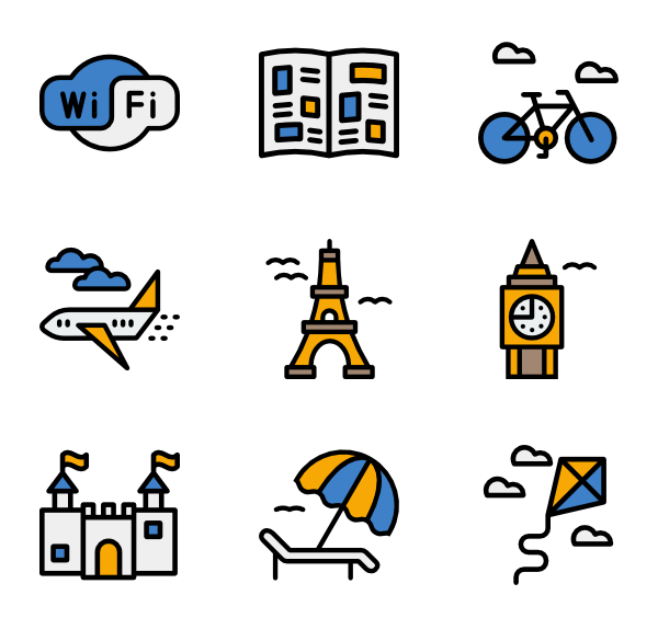 600x564 Family Travel Icons