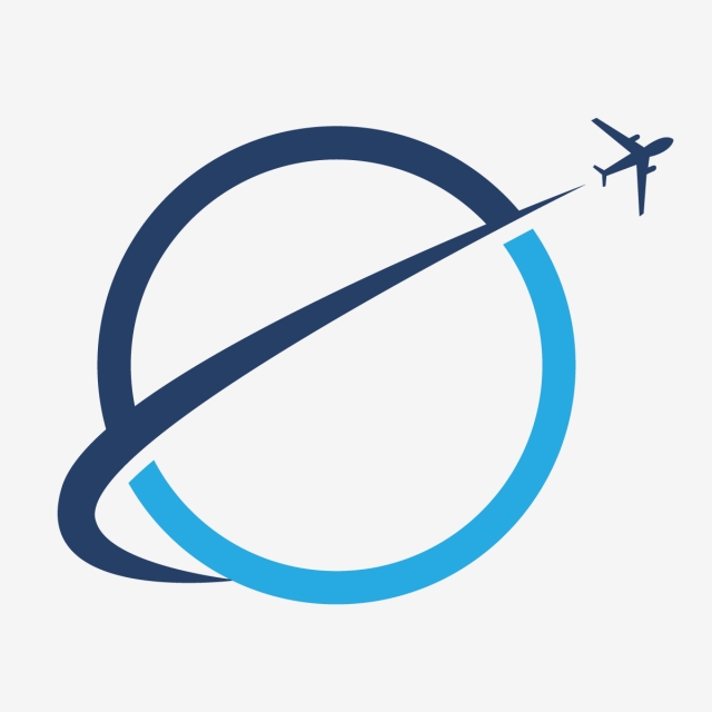 640x640 Travel Logo Airplane Globe Tourism Vector Icon Template For Free