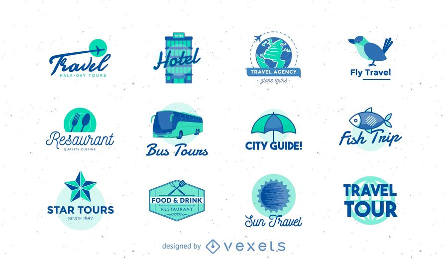 900x526 Travel Logo Pack Collection