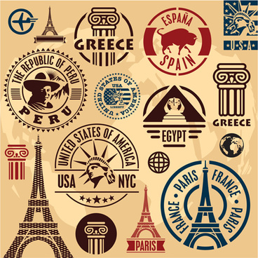 368x368 Travel Stamp Free Vector Download