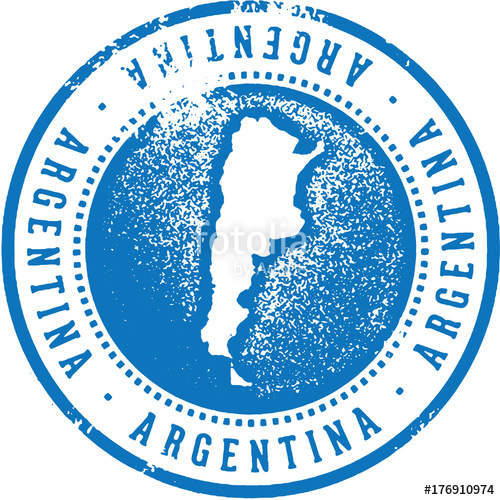 500x500 Vintage Argentina South America Travel Stamp Stock Image