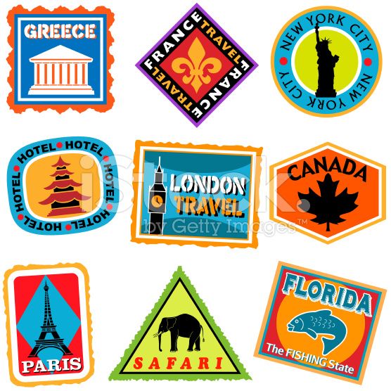 Travel Stickers Vector