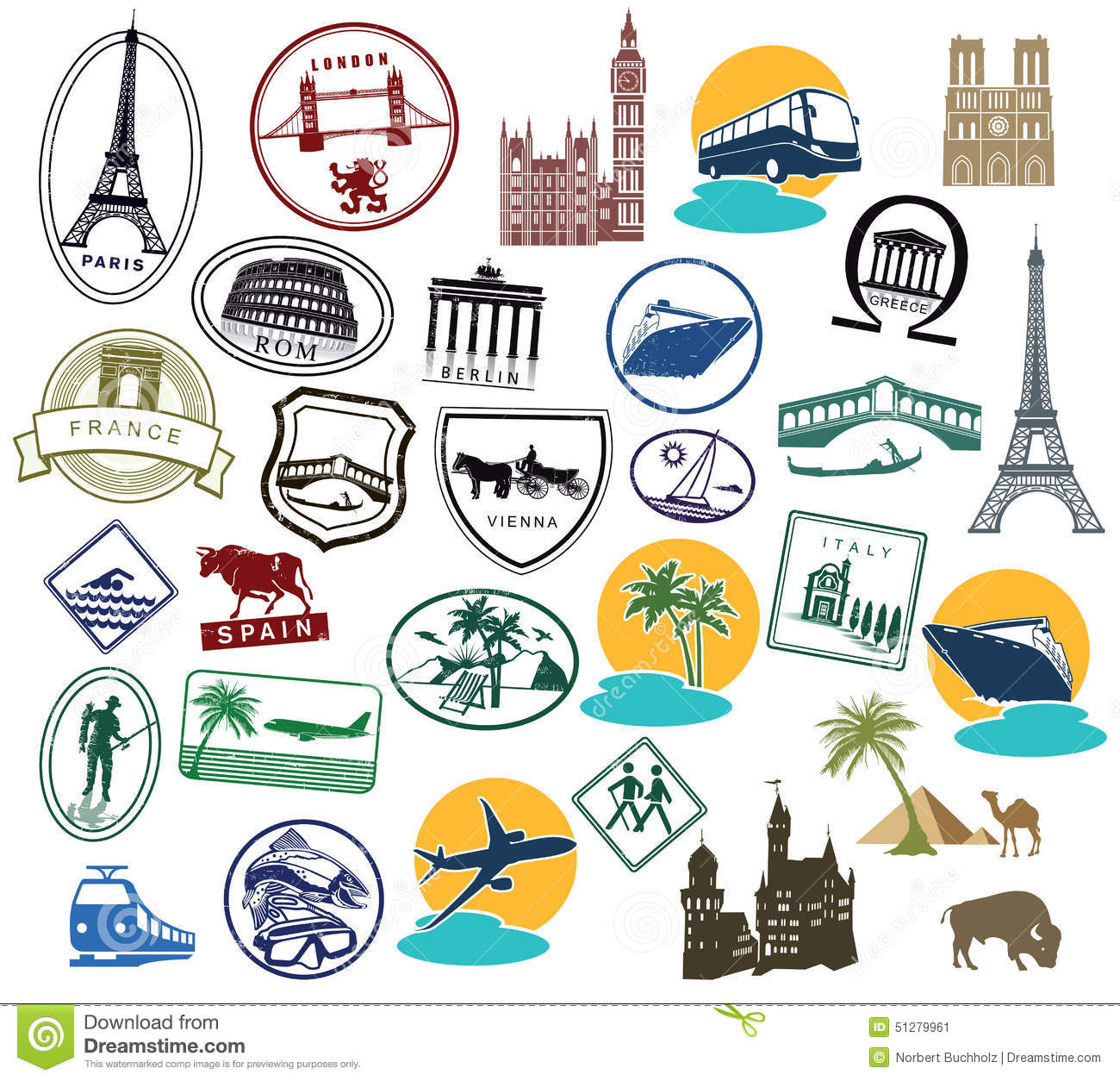 1300x1254 Travel Stickers Clipart