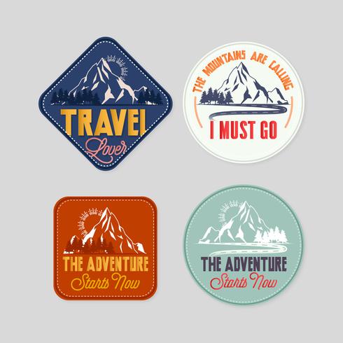 490x490 Vector Travel Stickers