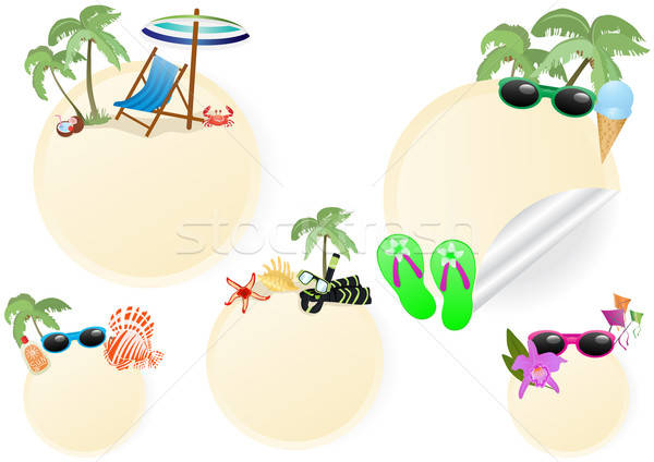 600x424 Rest And Travel Stickers Vector Illustration Dmitriy Shironosov