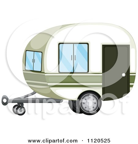 450x470 Cartoon Of A Caravan Travel Trailer