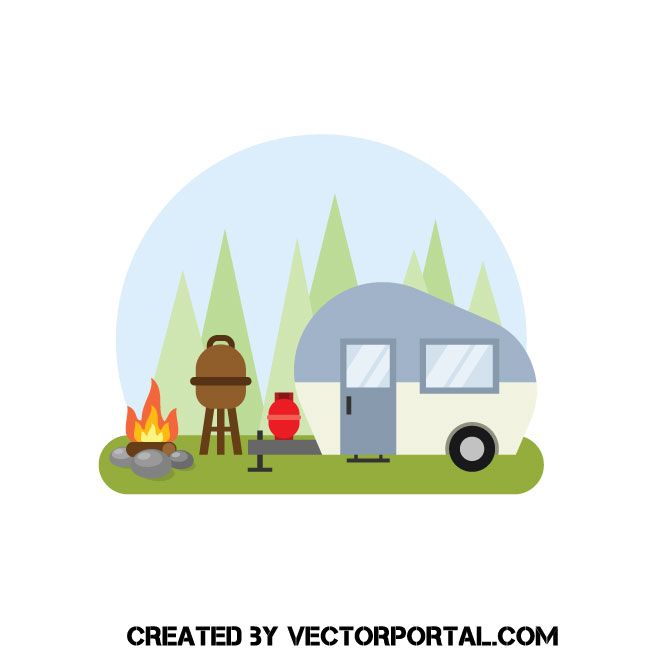 660x660 Camper Trailer Vector Clip Art Vehicles Free Vectors Camper