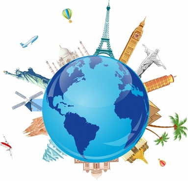 383x368 Travel Free Vector Download