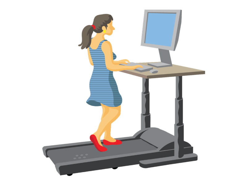 800x600 Treadmill Desk Vector Illustration