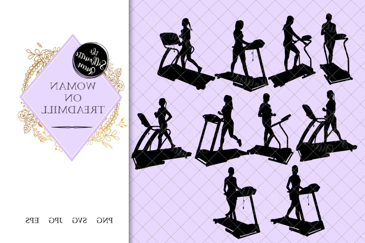 1479x986 Woman On Treadmill Silhouette Fitness At Gym Vector Newwaysys