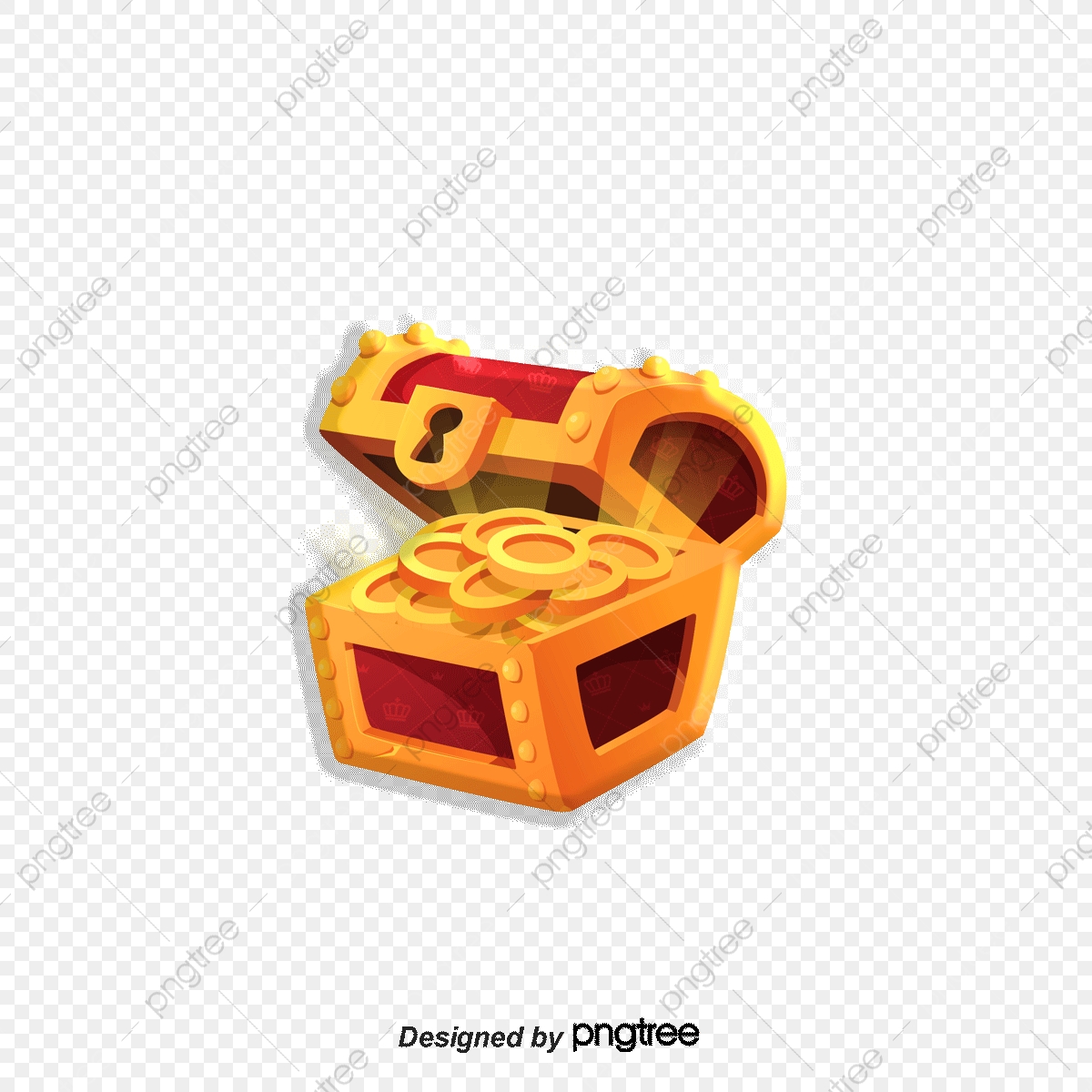 1200x1200 Vector Treasure Chest Gold Box, Treasure, Box, Vector Gold Png