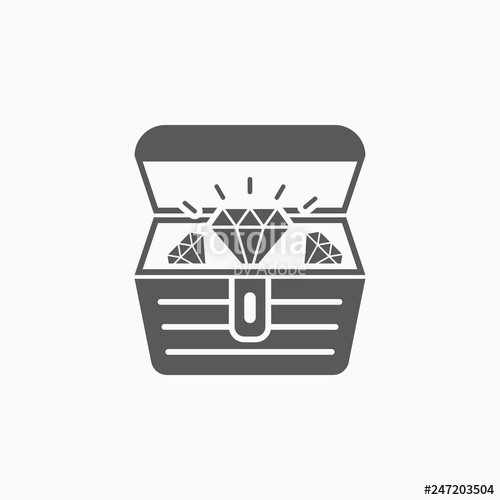 500x500 Treasure Chest Icon, Treasure Box Vector Stock Image And Royalty