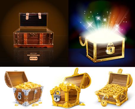 456x368 Treasure Chest Free Vector Download