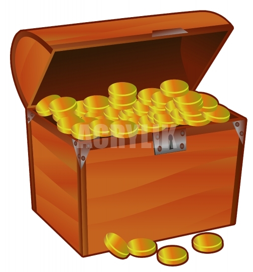 504x540 Treasure Chest Vector Icon