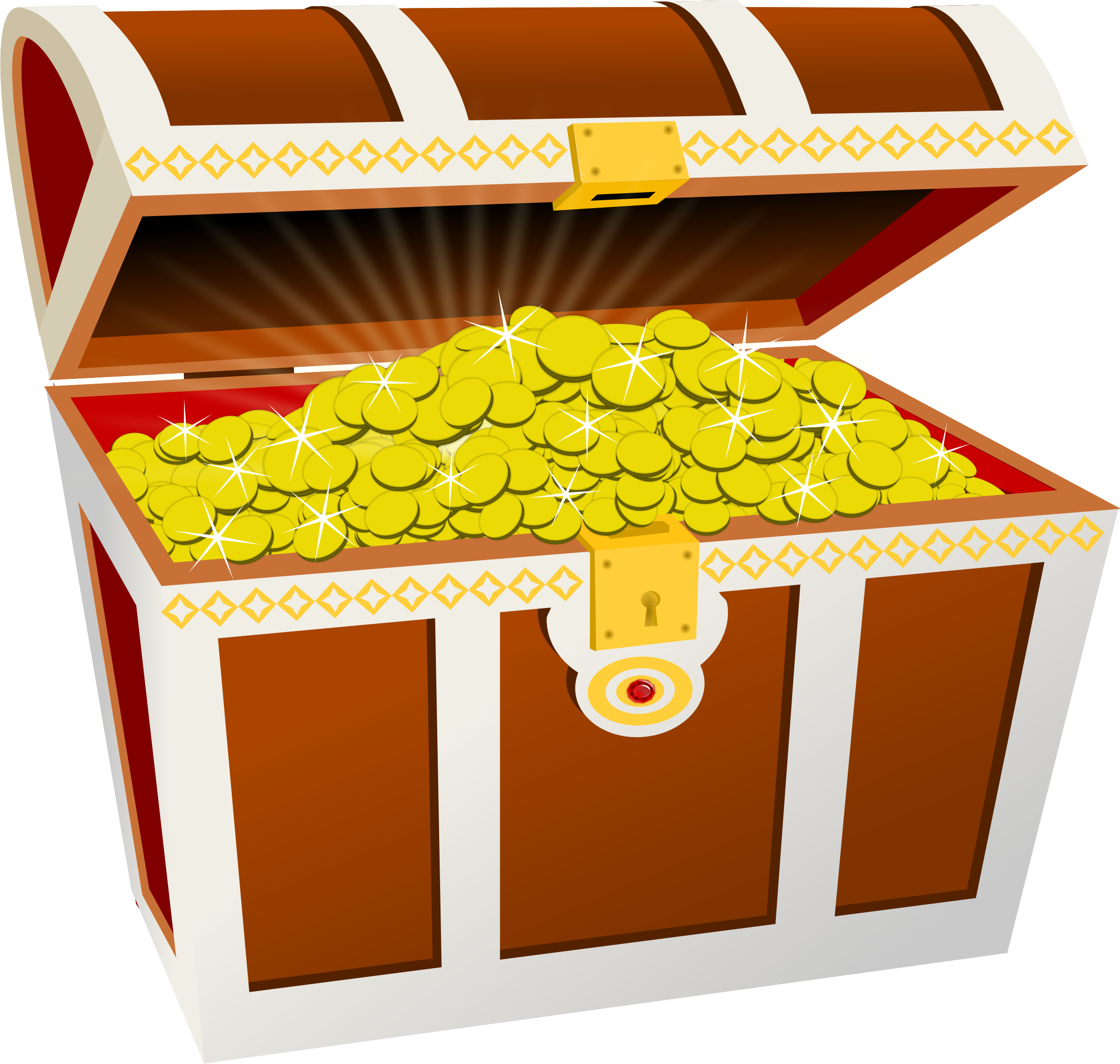 2400x2280 Treasure Chest Vector Art Image