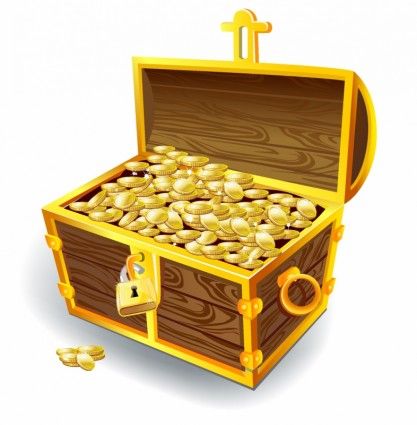 417x425 Treasure Chest Free Vector In Adobe Illustrator