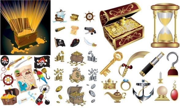 587x352 Treasure Chest Free Vector Download