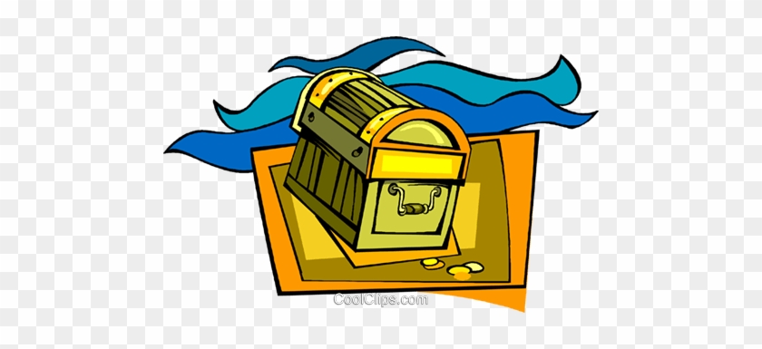 840x385 Treasure Chest, Pirates, Gold Royalty Free Vector Clip