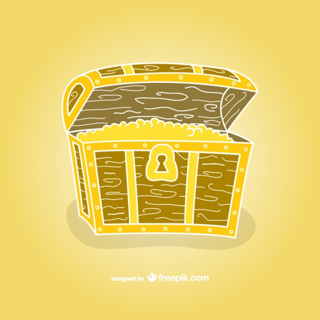 626x626 Treasure Chest Hand Drawn Free Vector