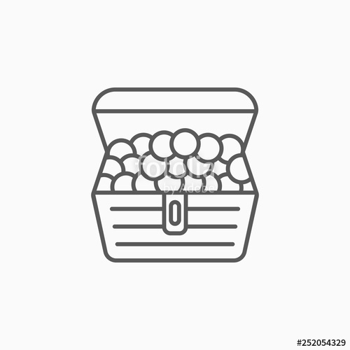 500x500 Treasure Chest Icon, Treasure Box Vector Stock Image And Royalty