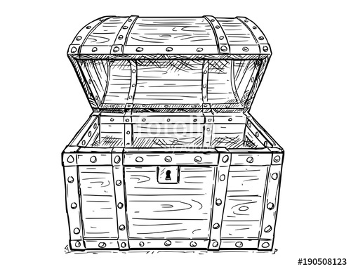 500x383 Cartoon Vector Doodle Drawing Illustration Of Old Wooden Empty