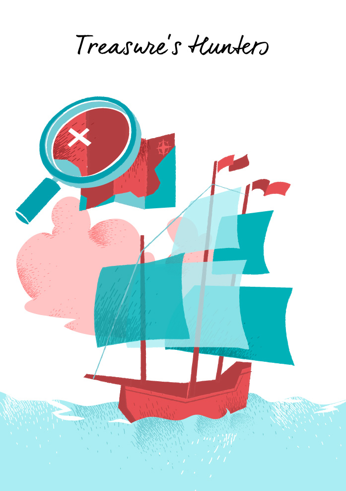 697x988 Treasure Hunt Vector Art