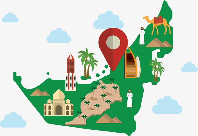 650x448 Dubai Treasure Hunt Vector, Green, Middl