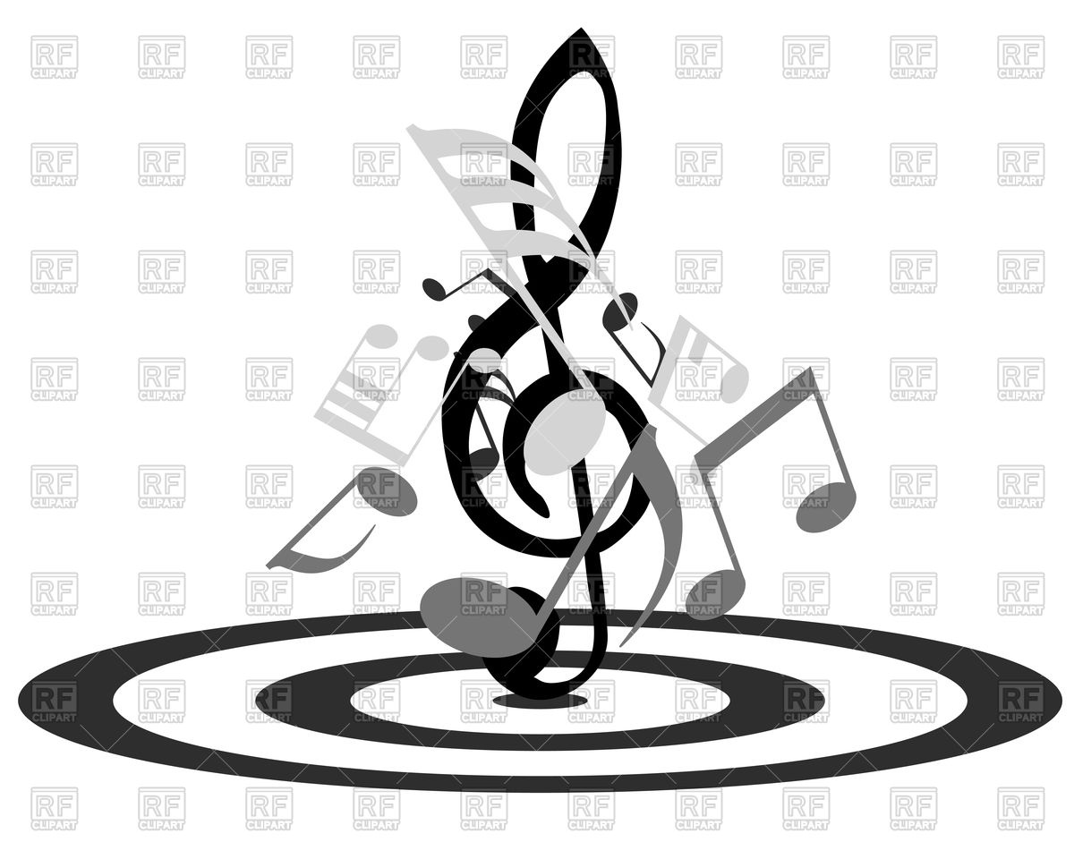 1200x960 Musical Notes With Treble Clef Vector Image Of Signs, Symbols