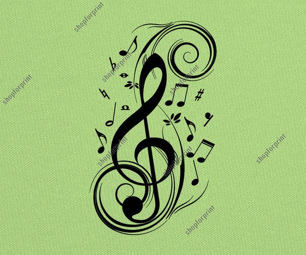 600x500 Treble Clef In Vector Format
