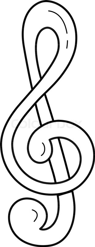 309x800 Treble Clef Vector Line Icon Isolated Stock Vector Colourbox