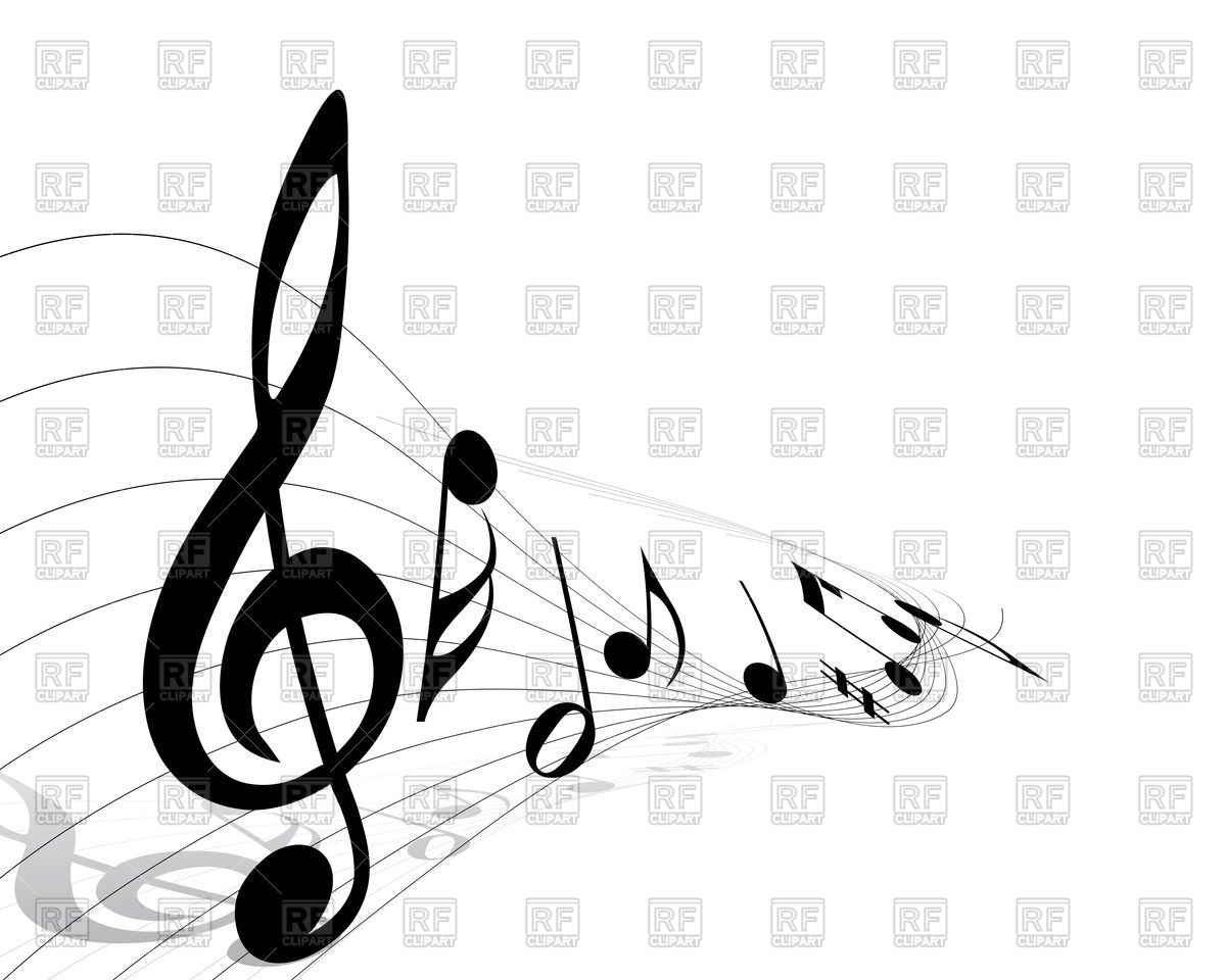 1200x960 Treble Clef With Musical Notes Vector Image Of Signs, Symbols